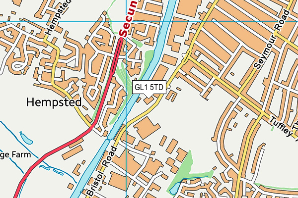 GL1 5TD map - OS VectorMap District (Ordnance Survey) GL1 5TD map - OS VectorMap District (Ordnance Survey)