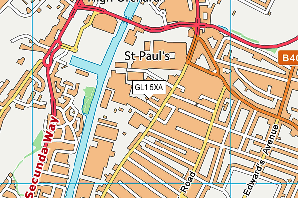 GL1 5XA map - OS VectorMap District (Ordnance Survey) GL1 5XA map - OS VectorMap District (Ordnance Survey)