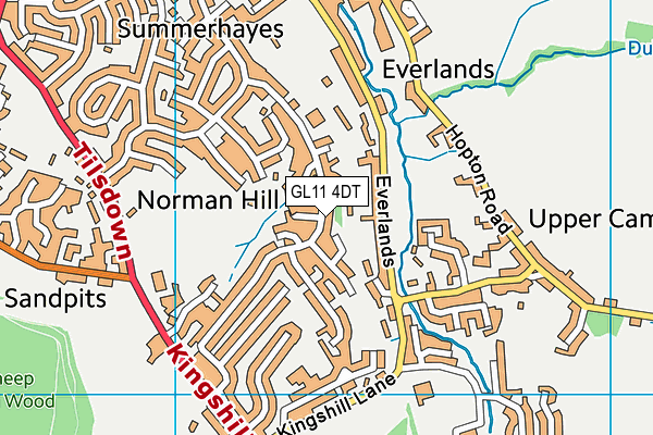 GL11 4DT map - OS VectorMap District (Ordnance Survey) GL11 4DT map - OS VectorMap District (Ordnance Survey)