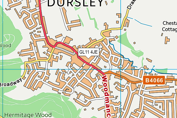 GL11 4JE map - OS VectorMap District (Ordnance Survey) GL11 4JE map - OS VectorMap District (Ordnance Survey)