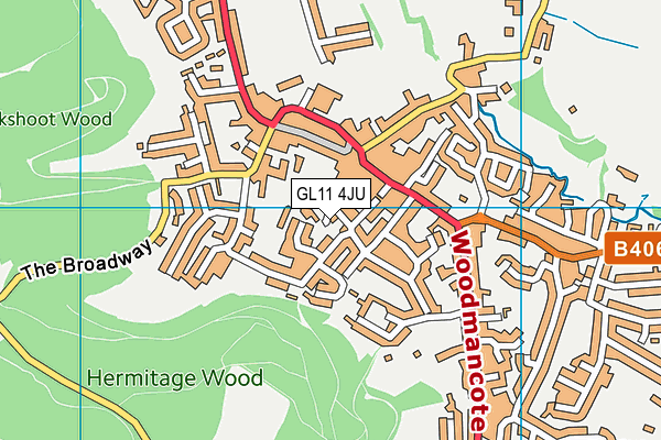 GL11 4JU map - OS VectorMap District (Ordnance Survey) GL11 4JU map - OS VectorMap District (Ordnance Survey)