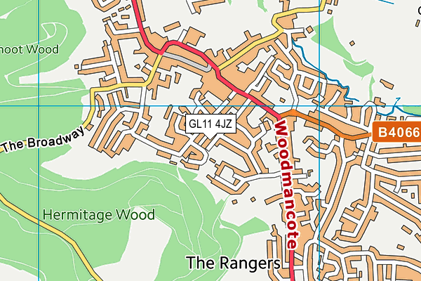 GL11 4JZ map - OS VectorMap District (Ordnance Survey) GL11 4JZ map - OS VectorMap District (Ordnance Survey)