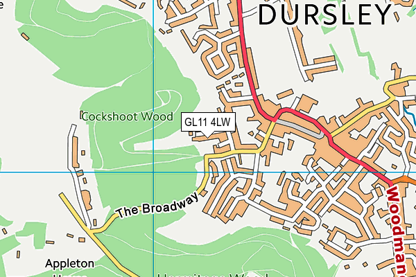 GL11 4LW map - OS VectorMap District (Ordnance Survey) GL11 4LW map - OS VectorMap District (Ordnance Survey)