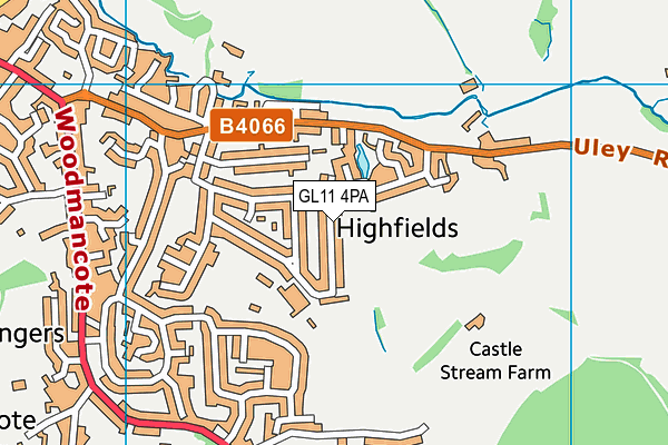 GL11 4PA map - OS VectorMap District (Ordnance Survey) GL11 4PA map - OS VectorMap District (Ordnance Survey)