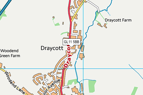 GL11 5BB map - OS VectorMap District (Ordnance Survey) GL11 5BB map - OS VectorMap District (Ordnance Survey)