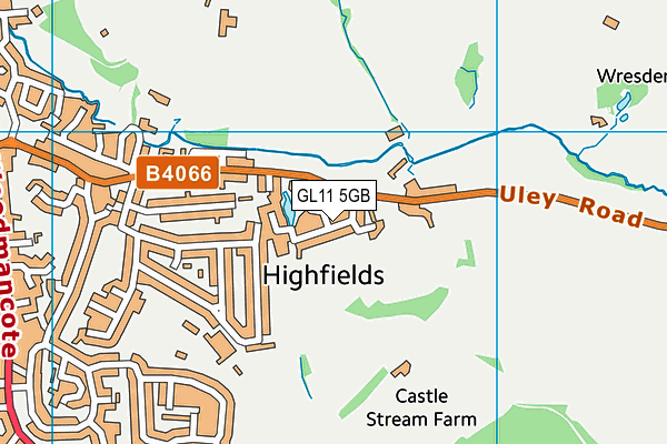 GL11 5GB map - OS VectorMap District (Ordnance Survey)