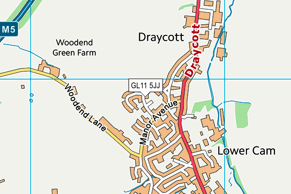 GL11 5JJ map - OS VectorMap District (Ordnance Survey) GL11 5JJ map - OS VectorMap District (Ordnance Survey)