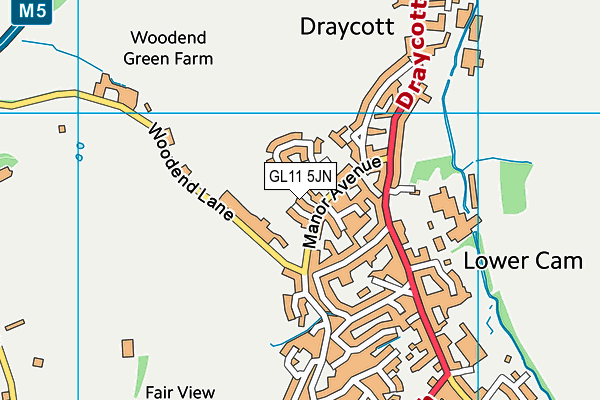 GL11 5JN map - OS VectorMap District (Ordnance Survey) GL11 5JN map - OS VectorMap District (Ordnance Survey)
