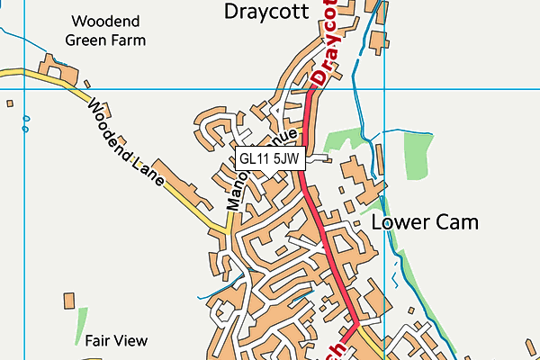 GL11 5JW map - OS VectorMap District (Ordnance Survey) GL11 5JW map - OS VectorMap District (Ordnance Survey)