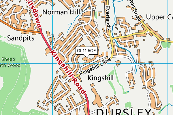 GL11 5QF map - OS VectorMap District (Ordnance Survey) GL11 5QF map - OS VectorMap District (Ordnance Survey)