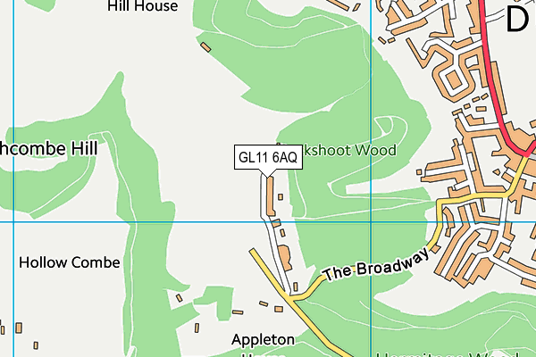 GL11 6AQ map - OS VectorMap District (Ordnance Survey) GL11 6AQ map - OS VectorMap District (Ordnance Survey)