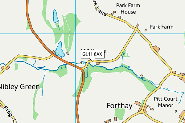 GL11 6AX map - OS VectorMap District (Ordnance Survey) GL11 6AX map - OS VectorMap District (Ordnance Survey)