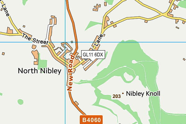 GL11 6DX map - OS VectorMap District (Ordnance Survey) GL11 6DX map - OS VectorMap District (Ordnance Survey)