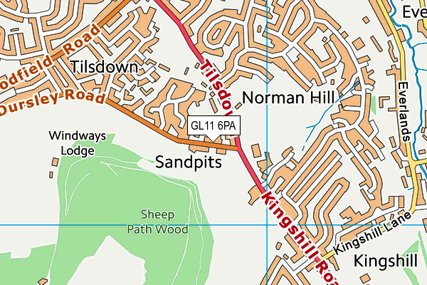 GL11 6PA map - OS VectorMap District (Ordnance Survey) GL11 6PA map - OS VectorMap District (Ordnance Survey)