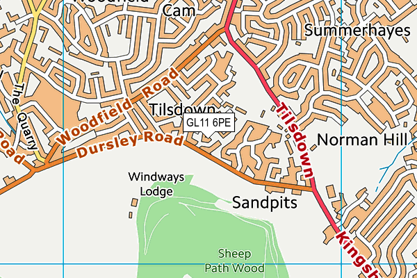 GL11 6PE map - OS VectorMap District (Ordnance Survey) GL11 6PE map - OS VectorMap District (Ordnance Survey)