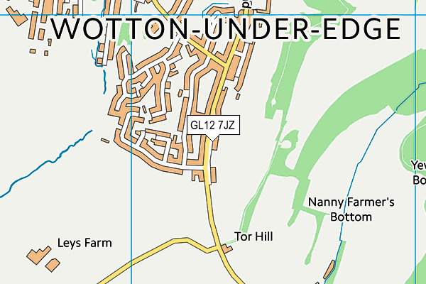GL12 7JZ map - OS VectorMap District (Ordnance Survey) GL12 7JZ map - OS VectorMap District (Ordnance Survey)