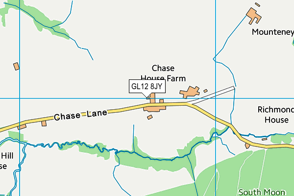 GL12 8JY map - OS VectorMap District (Ordnance Survey) GL12 8JY map - OS VectorMap District (Ordnance Survey)