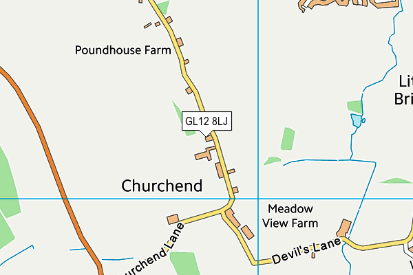 GL12 8LJ map - OS VectorMap District (Ordnance Survey) GL12 8LJ map - OS VectorMap District (Ordnance Survey)