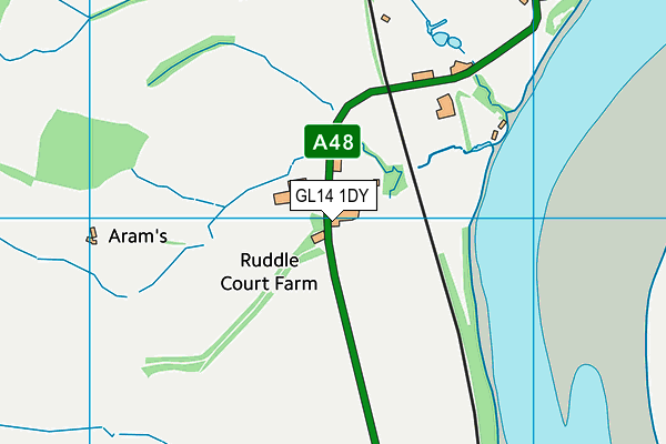 GL14 1DY map - OS VectorMap District (Ordnance Survey) GL14 1DY map - OS VectorMap District (Ordnance Survey)