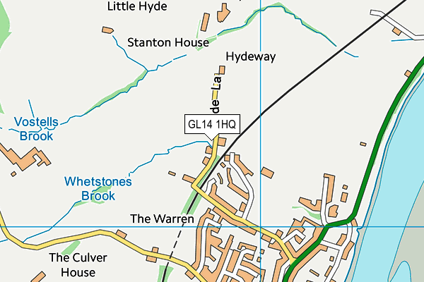 GL14 1HQ map - OS VectorMap District (Ordnance Survey)