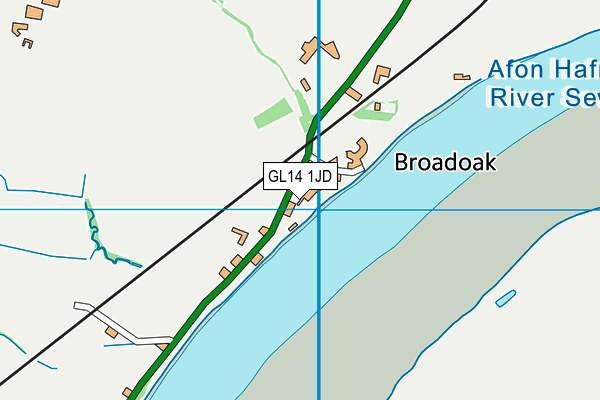 GL14 1JD map - OS VectorMap District (Ordnance Survey)