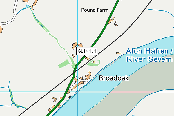 GL14 1JH map - OS VectorMap District (Ordnance Survey) GL14 1JH map - OS VectorMap District (Ordnance Survey)