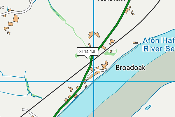 GL14 1JL map - OS VectorMap District (Ordnance Survey)