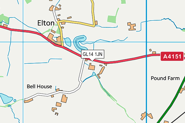 GL14 1JN map - OS VectorMap District (Ordnance Survey) GL14 1JN map - OS VectorMap District (Ordnance Survey)