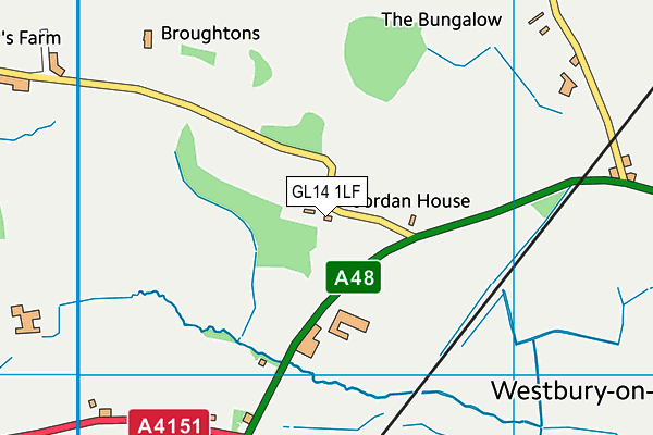 GL14 1LF map - OS VectorMap District (Ordnance Survey) GL14 1LF map - OS VectorMap District (Ordnance Survey)