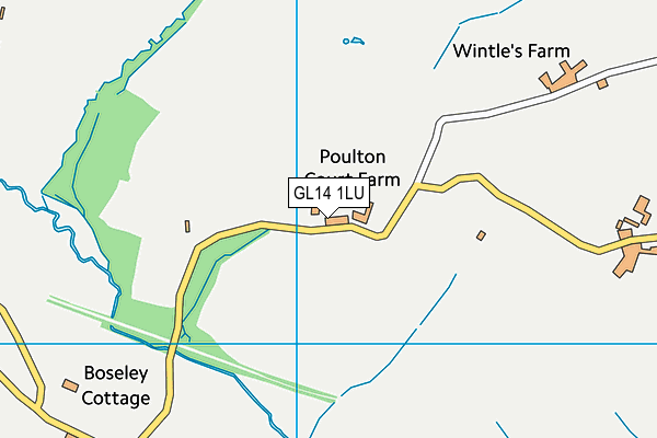 GL14 1LU map - OS VectorMap District (Ordnance Survey) GL14 1LU map - OS VectorMap District (Ordnance Survey)
