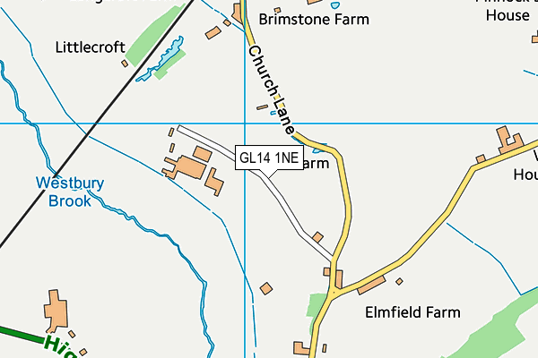 GL14 1NE map - OS VectorMap District (Ordnance Survey) GL14 1NE map - OS VectorMap District (Ordnance Survey)