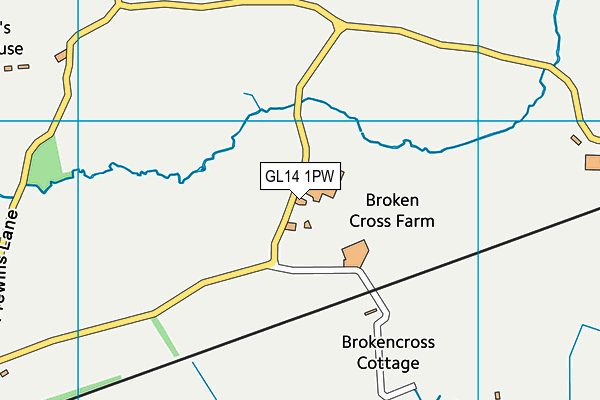 GL14 1PW map - OS VectorMap District (Ordnance Survey) GL14 1PW map - OS VectorMap District (Ordnance Survey)