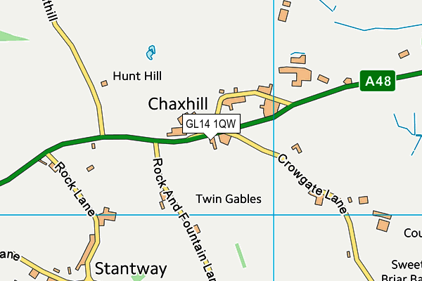 GL14 1QW map - OS VectorMap District (Ordnance Survey) GL14 1QW map - OS VectorMap District (Ordnance Survey)