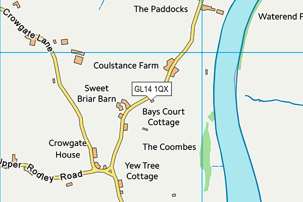 GL14 1QX map - OS VectorMap District (Ordnance Survey) GL14 1QX map - OS VectorMap District (Ordnance Survey)