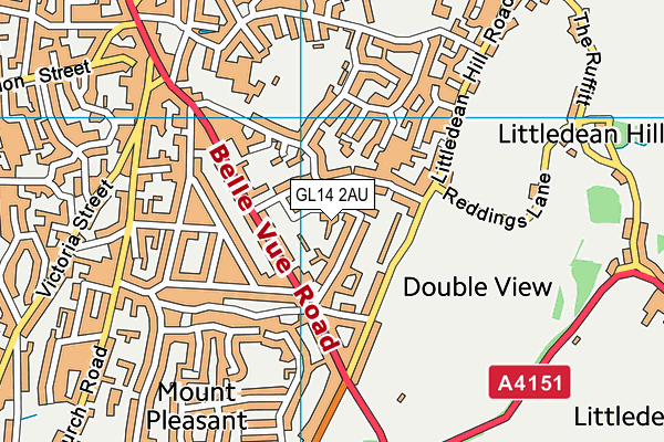 GL14 2AU map - OS VectorMap District (Ordnance Survey) GL14 2AU map - OS VectorMap District (Ordnance Survey)