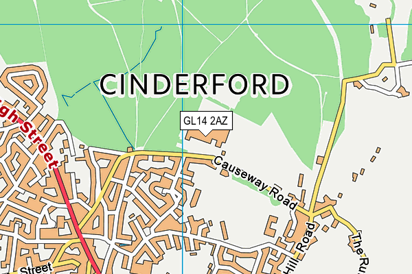 GL14 2AZ map - OS VectorMap District (Ordnance Survey) GL14 2AZ map - OS VectorMap District (Ordnance Survey)