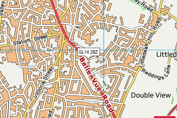 GL14 2BZ map - OS VectorMap District (Ordnance Survey) GL14 2BZ map - OS VectorMap District (Ordnance Survey)