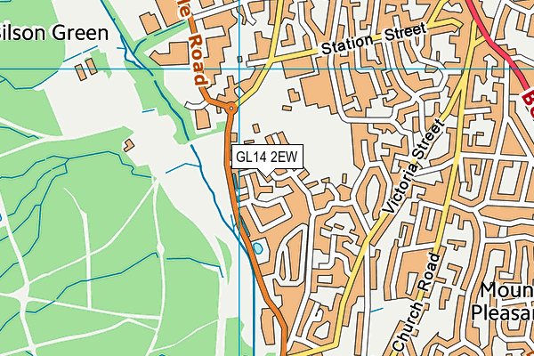 GL14 2EW map - OS VectorMap District (Ordnance Survey) GL14 2EW map - OS VectorMap District (Ordnance Survey)