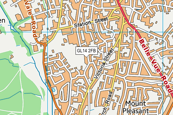 GL14 2FB map - OS VectorMap District (Ordnance Survey) GL14 2FB map - OS VectorMap District (Ordnance Survey)