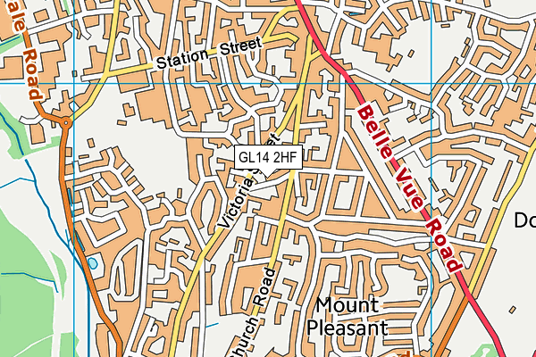 GL14 2HF map - OS VectorMap District (Ordnance Survey) GL14 2HF map - OS VectorMap District (Ordnance Survey)