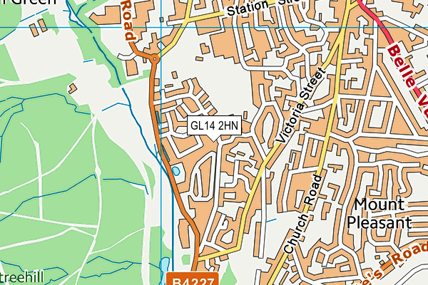 GL14 2HN map - OS VectorMap District (Ordnance Survey) GL14 2HN map - OS VectorMap District (Ordnance Survey)