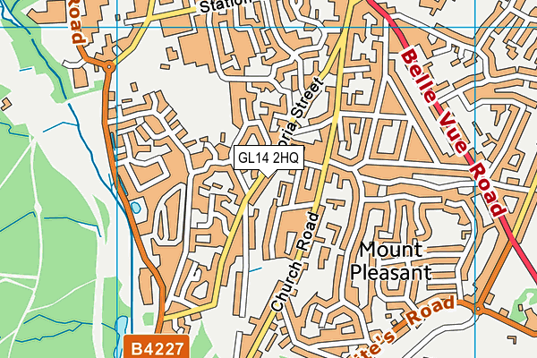 GL14 2HQ map - OS VectorMap District (Ordnance Survey) GL14 2HQ map - OS VectorMap District (Ordnance Survey)