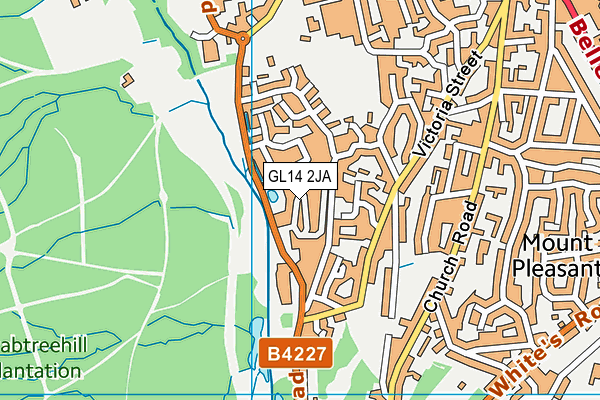 GL14 2JA map - OS VectorMap District (Ordnance Survey) GL14 2JA map - OS VectorMap District (Ordnance Survey)
