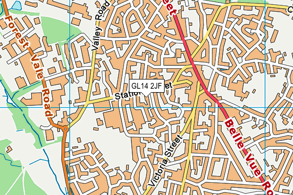 GL14 2JF map - OS VectorMap District (Ordnance Survey) GL14 2JF map - OS VectorMap District (Ordnance Survey)