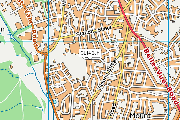 GL14 2JH map - OS VectorMap District (Ordnance Survey) GL14 2JH map - OS VectorMap District (Ordnance Survey)