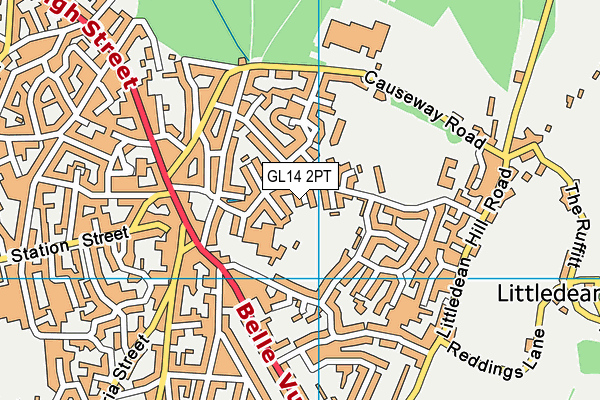 GL14 2PT map - OS VectorMap District (Ordnance Survey) GL14 2PT map - OS VectorMap District (Ordnance Survey)