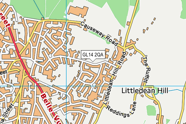 GL14 2QA map - OS VectorMap District (Ordnance Survey) GL14 2QA map - OS VectorMap District (Ordnance Survey)