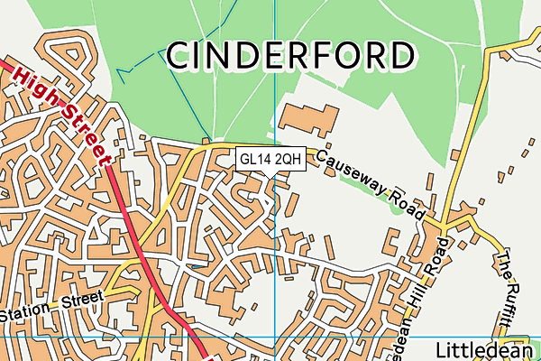 GL14 2QH map - OS VectorMap District (Ordnance Survey) GL14 2QH map - OS VectorMap District (Ordnance Survey)