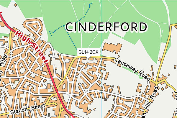 GL14 2QX map - OS VectorMap District (Ordnance Survey) GL14 2QX map - OS VectorMap District (Ordnance Survey)