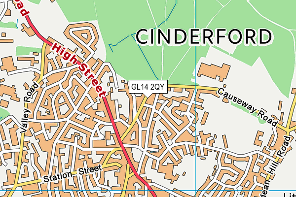 GL14 2QY map - OS VectorMap District (Ordnance Survey) GL14 2QY map - OS VectorMap District (Ordnance Survey)